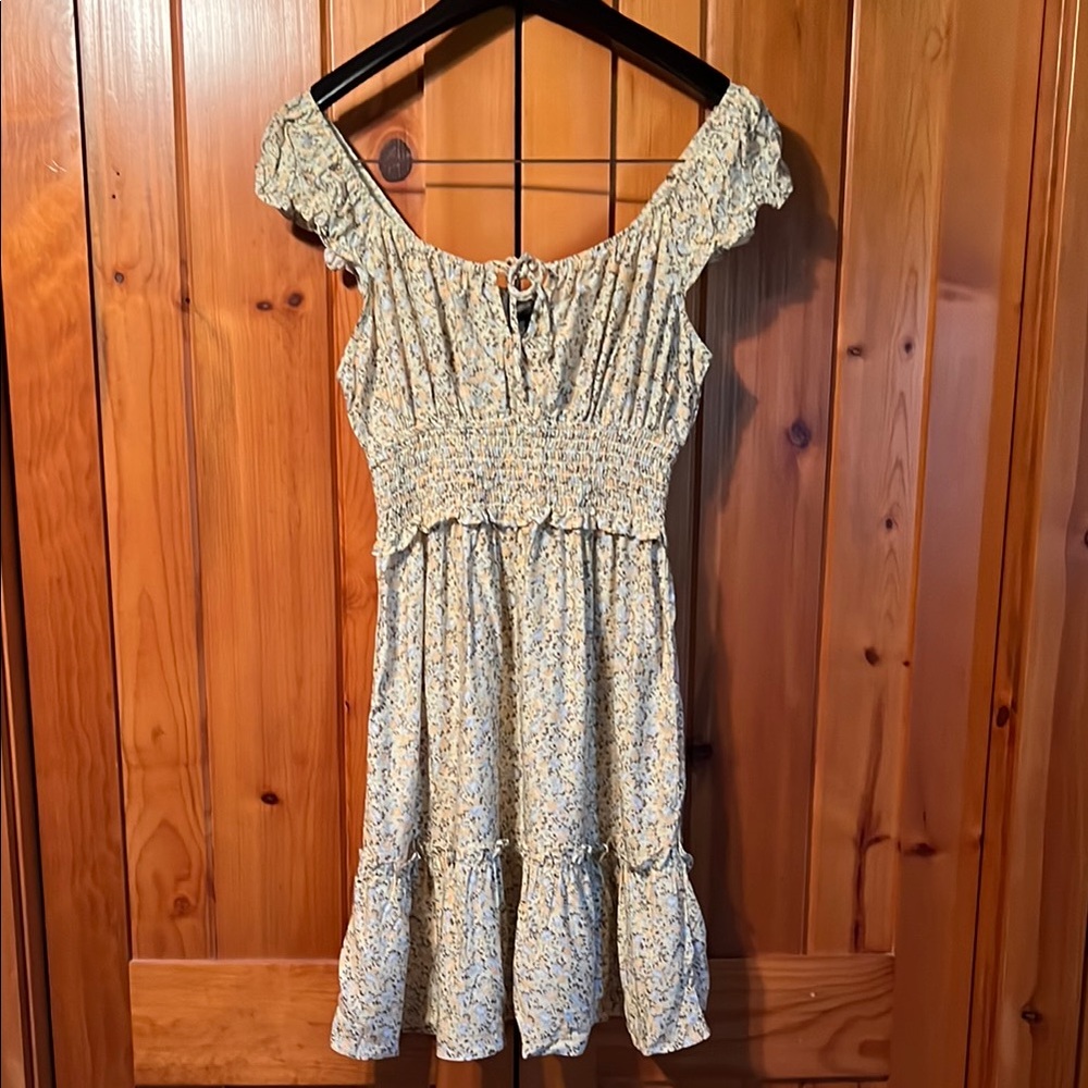 Floral Smocked Off-Shoulder Dress